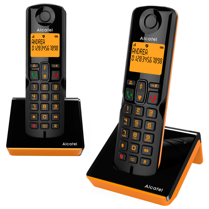 ALCATEL TELEFONE DEC S280 DUO PRETO+LARANJA