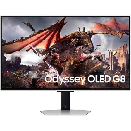 Smart Monitor Gaming Samsung Odyssey OLED G8 S32DG800SU 32"/ 4K/ 0.03ms/ 240Hz/ Multimedia/ Regulable en Altura/ Plata