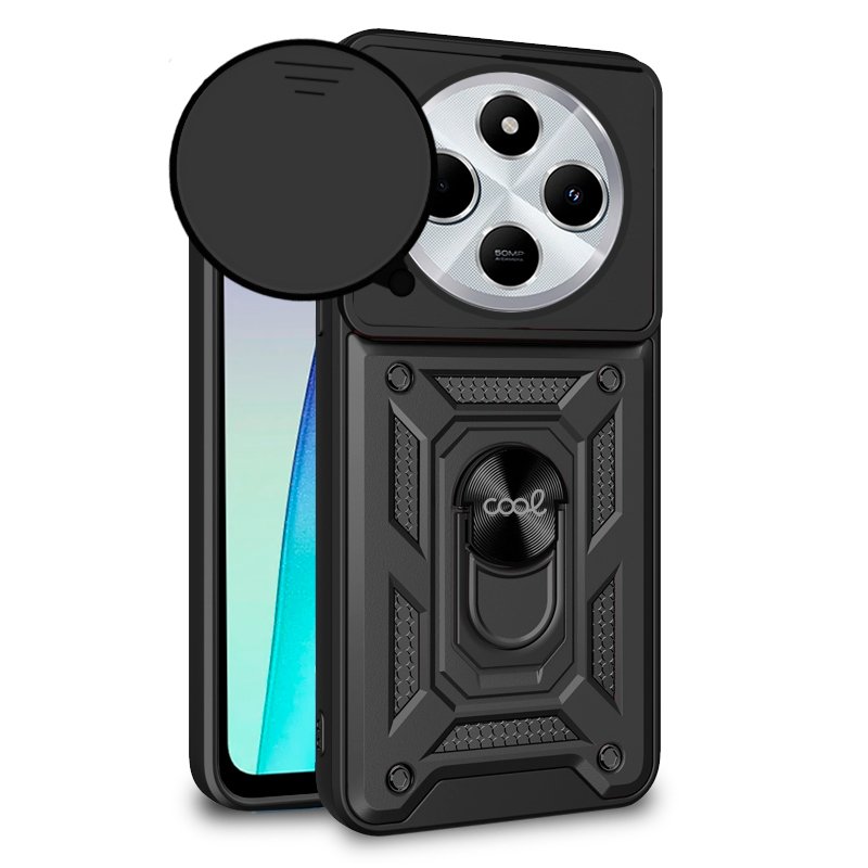 COOL CARCASA XIAOMI REDMI 14C / POCO C75 HARD RING NEGRO