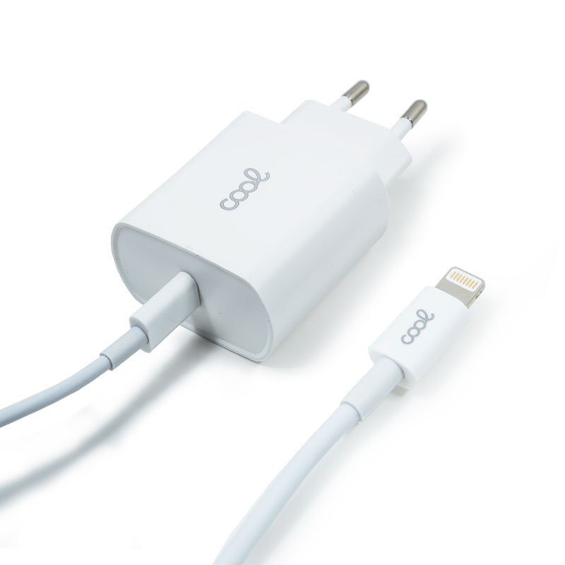 COOL CARGADOR RED IPHONE / TIPO-C PD + CABLE TIPO C - LIGHTNING 1,2 METROS