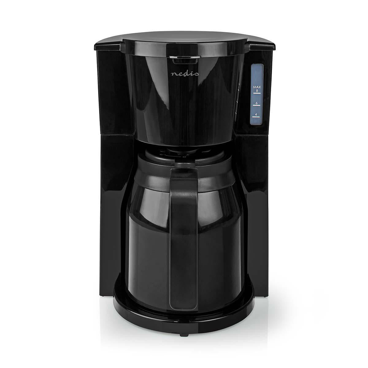 NEDIS CAFETERA | CAFE FILTRADO | 1.0 L | 8 COPAS | NEGRO