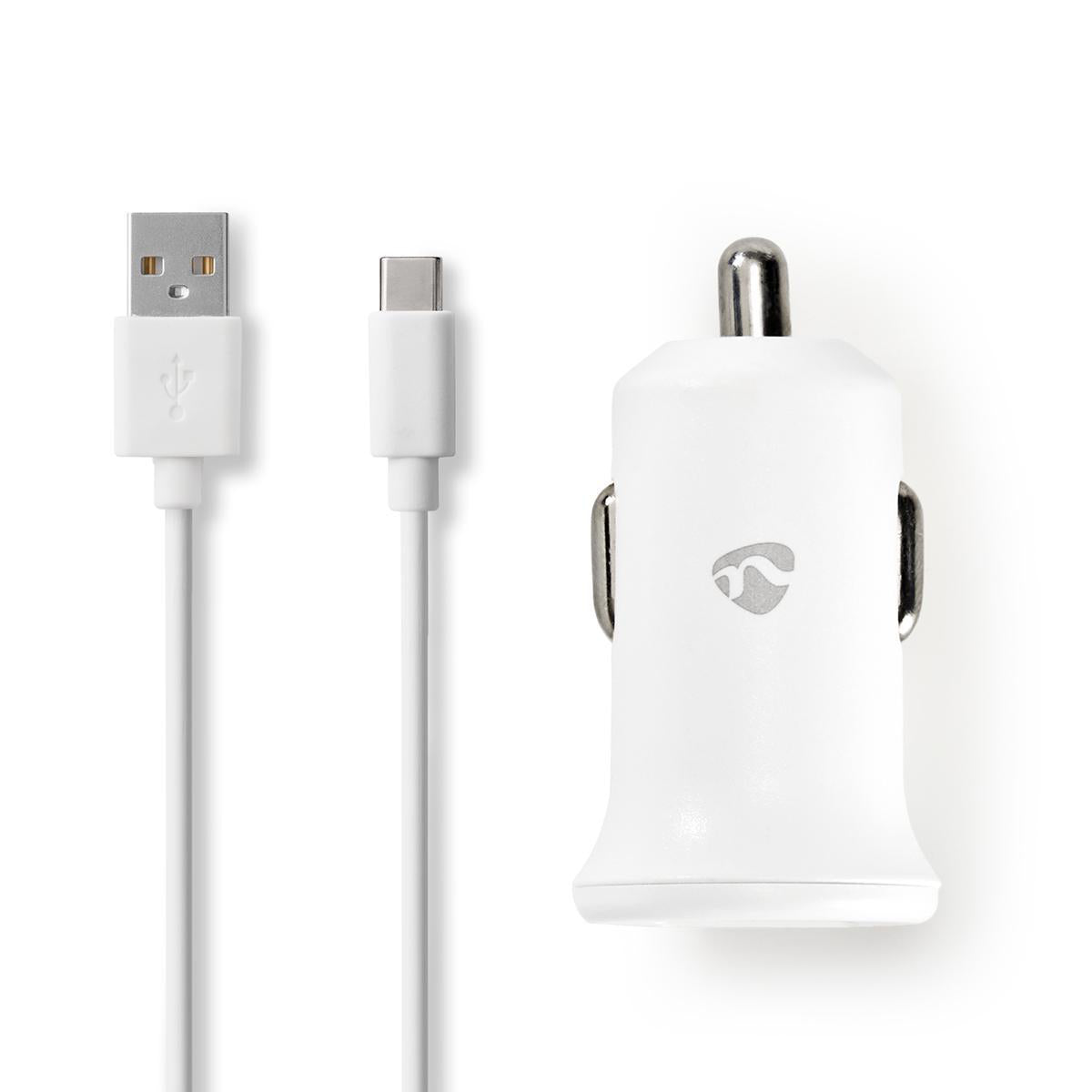 NEDIS CARGADOR DE COCHE | 1X 2,4 A | PUERTO: 1X USB-A | USB-C (SUELTO) CABLE | 1.00 M | 12 W