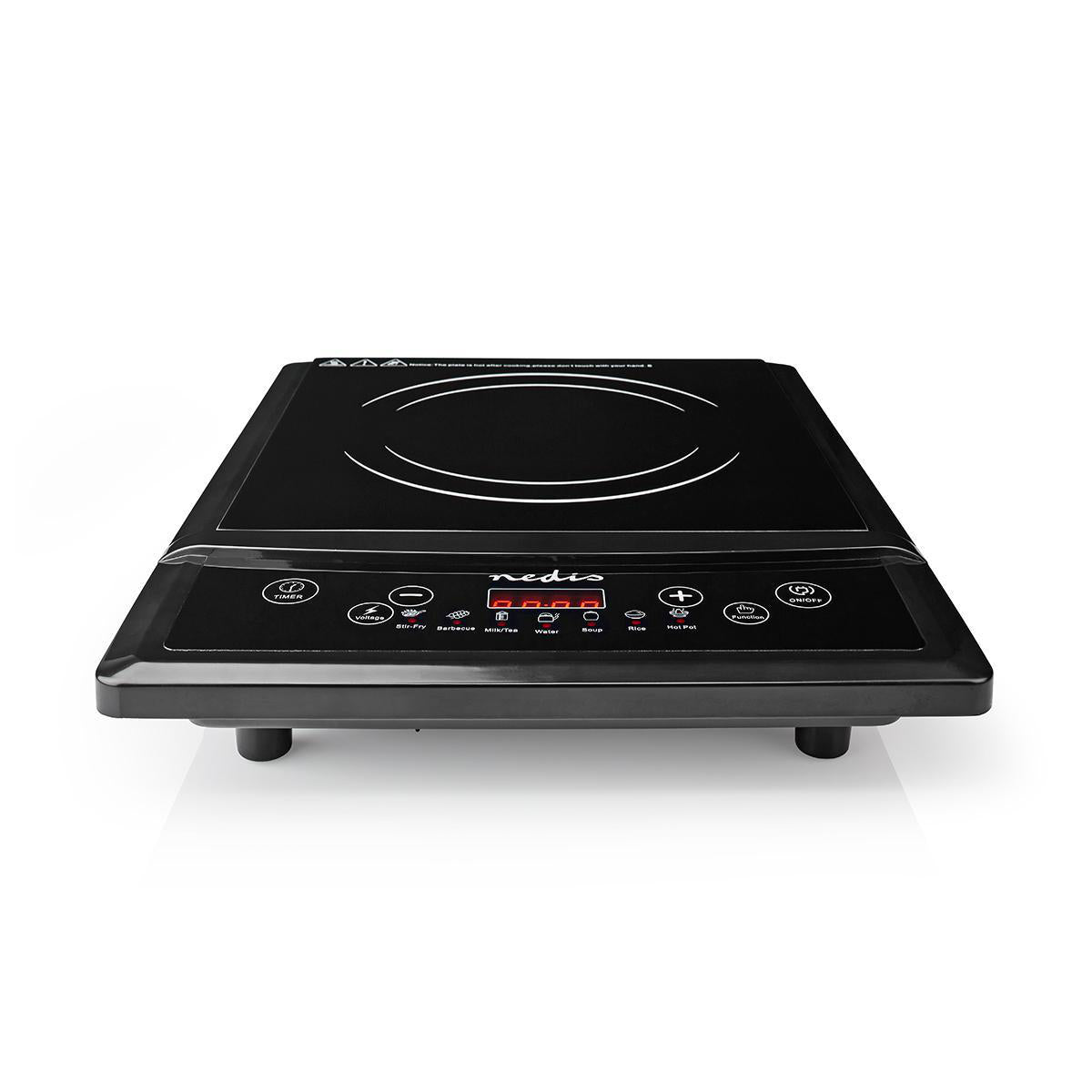 NEDIS COCINA INDUCCION | 2000W | NEGRO | MINUTERO | ACCION TURBO | BLOQUEO NIÑOS | PANTALLA LCD