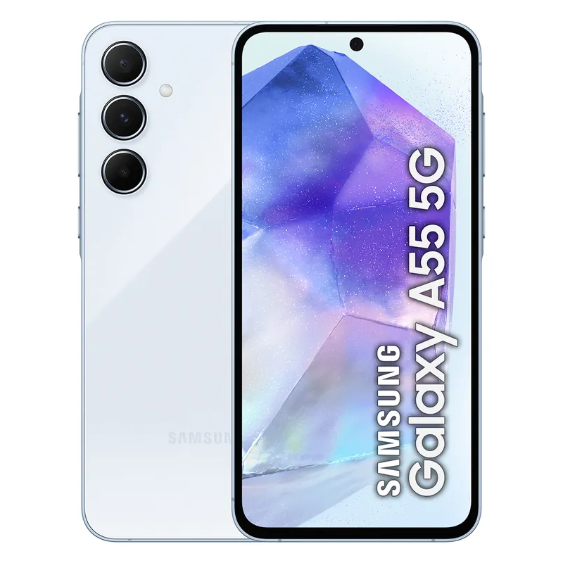 SAMSUNG A55 6,60" FHD+ A556 8GB/128GB 32MP/50MP (5G) DS INCRÍVEL AZUL GELO