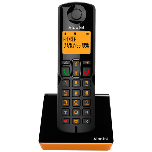 ALCATEL TELEFONE DEC S280 PRETO+LARANJA