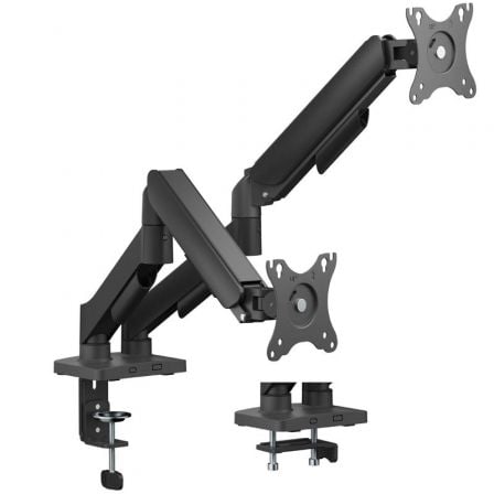 Suporte de mesa com contrapeso Aisens DT32TSR-357 para 2 monitores/Rotação/Inclinável/até 9 kg