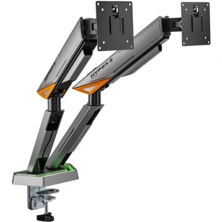Suporte para monitor gaming Aisens DT38TSRRGB-349/Rotação/Inclinável/Até 16 kg/Com iluminação RGB