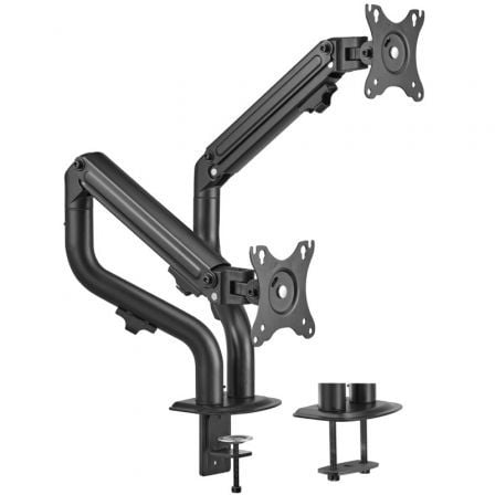 Suporte de secretária para monitor duplo Aisens DT32TSR-141/Rotação/Inclinável/Até 8 kg