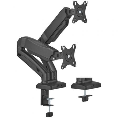 Suporte de mesa com contrapeso Aisens DT32TSR-221 para 2 monitores ou TV/Rotação/Inclinável/até 9 kg