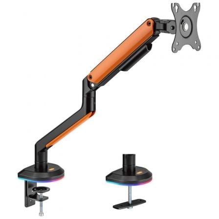 Suporte de mesa para jogos Aisens DT32TSR-249 com contrapeso para monitor e TV/ Giratório/ Inclinável/ Até 9 kg/ Com iluminação RGB