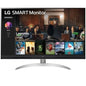 Smart Monitor LG 32SQ700S-W 31.5"/ 4K/ Multimedia/ Regulable en altura/ Smart TV/ Plata y Blanco