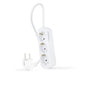 Regleta Nanocable 10.38.0003-NS/ 3 Tomas de Corriente/ Cable 1.4m/ Blanca