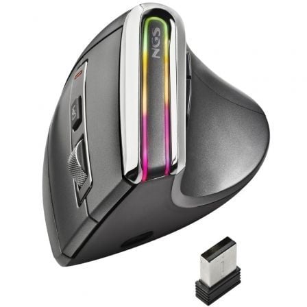 Ratón Vertical Inalámbrico por Bluetooth NGS Evo Karma/ Batería recargable/ Hasta 3200 DPI