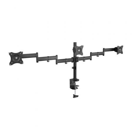 TooQ DB1327TN-B Suporte de mesa para 3 monitores/Rotação/Inclinável/até 8 kg
