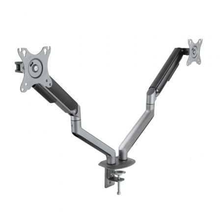 TooQ DB4132TNR-G Suporte de secretária para monitor duplo/Rotação/Inclinável/Até 9 kg