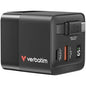 Cargador de Pared Universal GaN para Viaje Verbatim GaN Charger/ 1xUSB Tipo-C/ 1xUSB/ 1xUSB Tipo-C Macho/ 65W