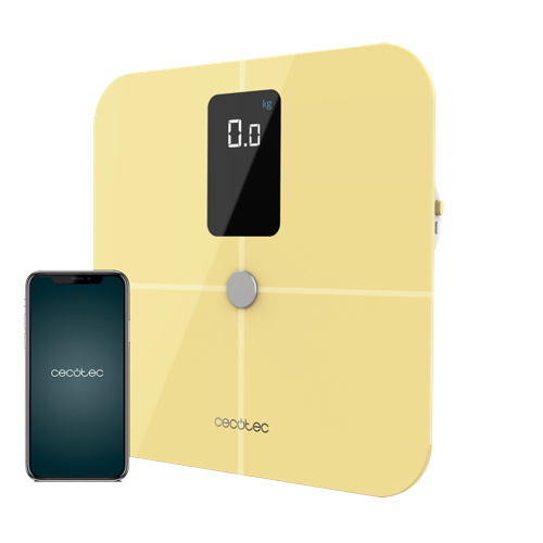 CECOTEC SURFACE PRECISION 10400 BATHROOM SCALE SMART HEALTHY VISION YELLOW 04263