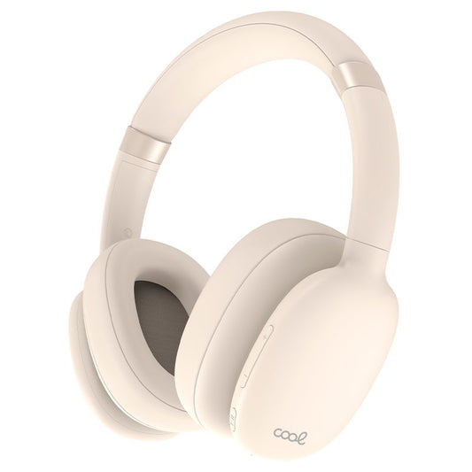 COOL STEREO BLUETOOTH HEADPHONES BEIGE ROLLER HEADPHONES