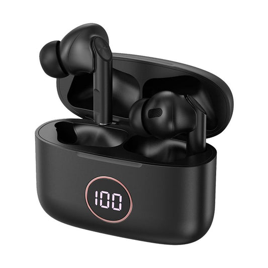 COOL STEREO BLUETOOTH EARBUDS LCD AIR PRO HEADPHONES BLACK