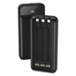 COOL BATERIA EXTERNA POWER BANK 10.000 MAH CARGA RÁPIDA 22.5W (3 CABLE) NEGRO