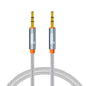 COOL CABLE JACK 3.5 MM A JACK 3.5 MM  AUDIO-AUDIO NYLON PLATEADO (1M)