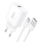 COOL CARGADOR RED /CONECTOR TIPO-C (2.4 AMP) UNIVERSAL KIT 2 EN 1 BLANCO
