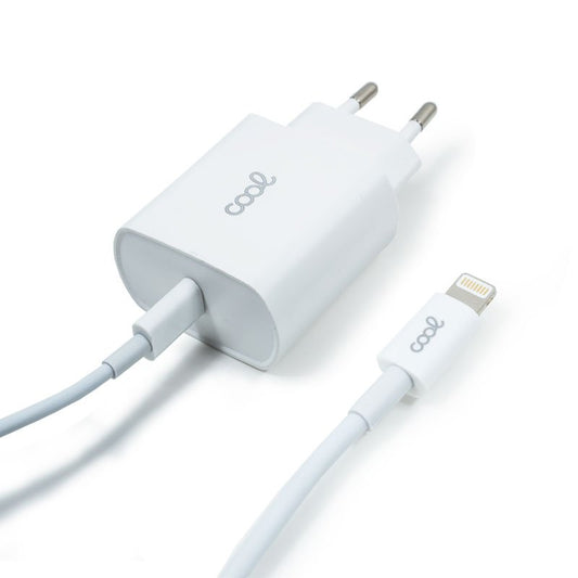 COOL CARGADOR RED IPHONE / TIPO-C PD + CABLE TIPO C - LIGHTNING 1,2 METROS