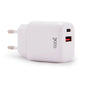 COOL CARGADOR RED UNIVERSAL FAST CHARGER (PD) DUAL TIPO-C / USB (20W) BLANCO