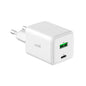 COOL CARGADOR RED UNIVERSAL ULTRA FAST DUAL (PD) TIPO-C + USB (45W) GAN BLANCO