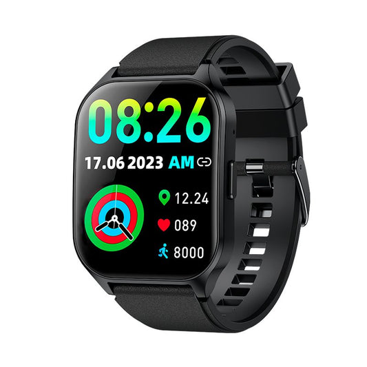 SMARTWATCH AMOLED CURVO ECRÃ SILICONE PRETO
