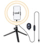 COOL SOPORTE SOBREMESA (50 CM) ARO DE LUZ LED + MANDO BLUETOOTH