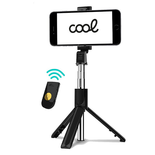 COOL SOPORTE TRIPODE EXTENSIBLE UNIVERSAL + MANDO SELFIE BLUETOOTH