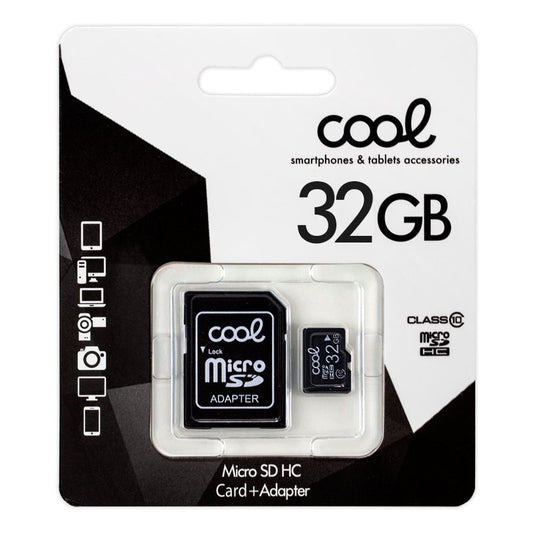 COOL TARJETA MEMORIA MICRO SD CON ADAPT. X32 GB (CLASE 10)