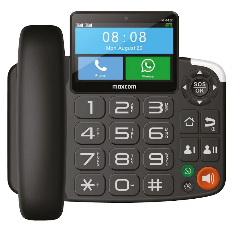 MAXCOM MM42D SE TELEFONE FIXO (4G) PRETO (SEM RJ11)