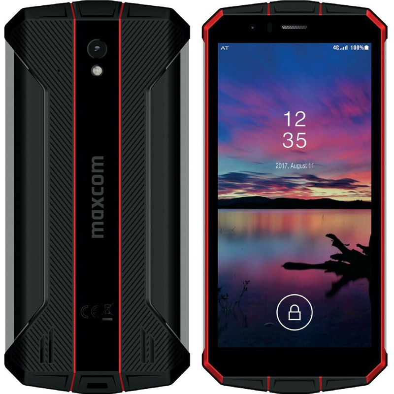 MAXCOM MS507 RUGERIZADO  5" HD 3GB/32GB  13MPX/5MPX IP68  4G BLACK RED.