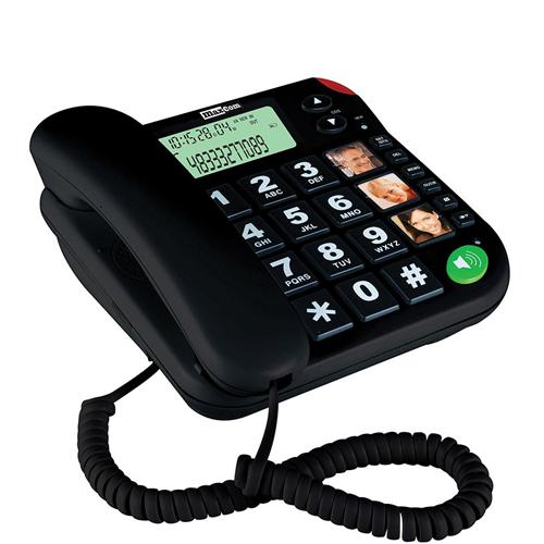 MAXCOM TELEFONO FIJO  KXT480  BLACK