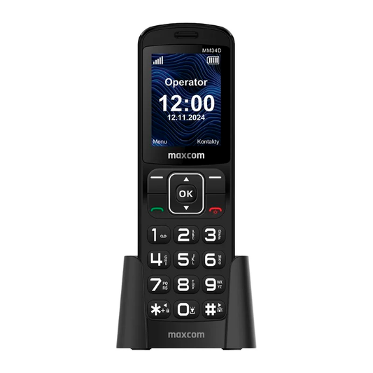 MAXCOM TELEFONO FIJO MM34D 4G SIM BLACK (NO RJ11)