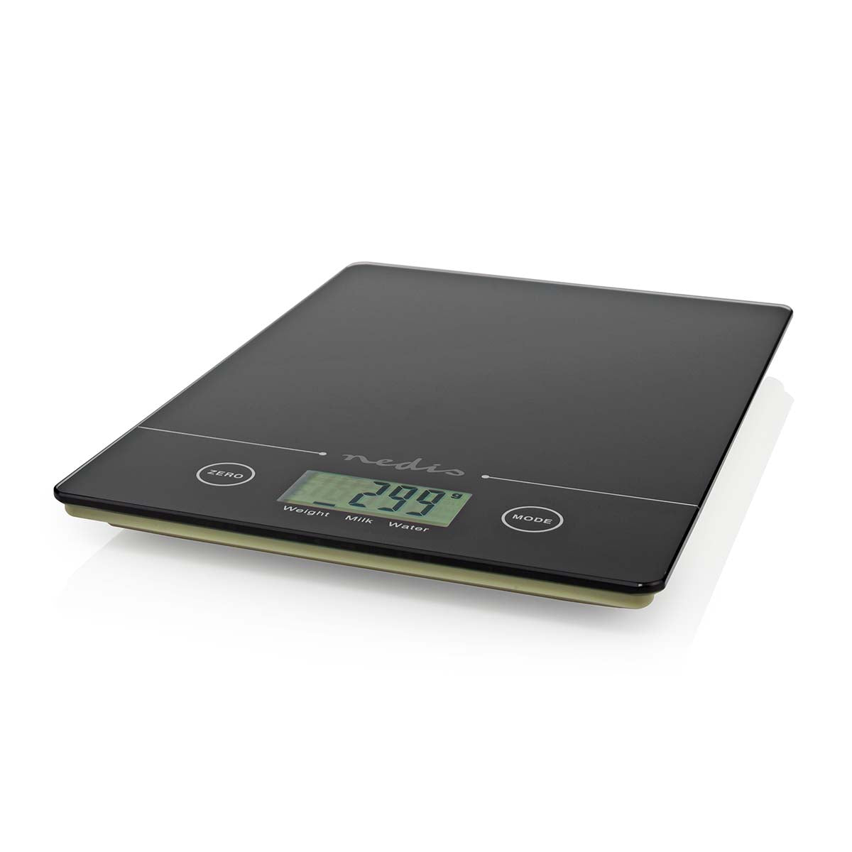 NEDIS KITCHEN SCALE | DIGITAL | 3MM GLASS / PLASTIC | BLACK