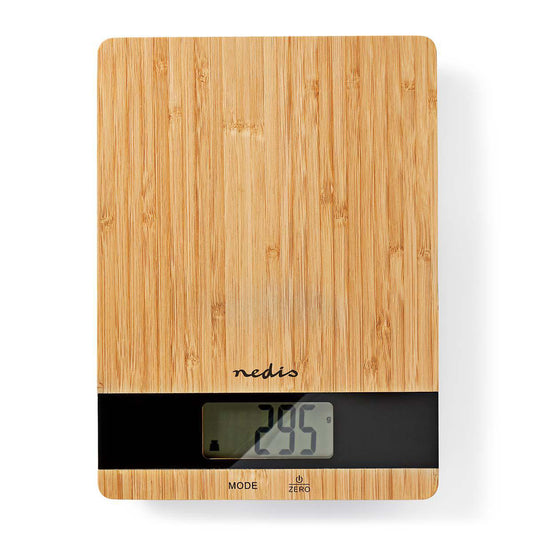 NEDIS KITCHEN SCALE | DIGITAL | WOOD / PLASTIC | BROWN