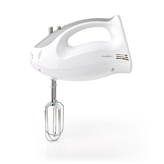 NEDIS BATIDORA MEZCLADORA | 200 W | 5 AJUSTES DE VELOCIDAD | FUNCION TURBO |  BLANCO / GRIS
