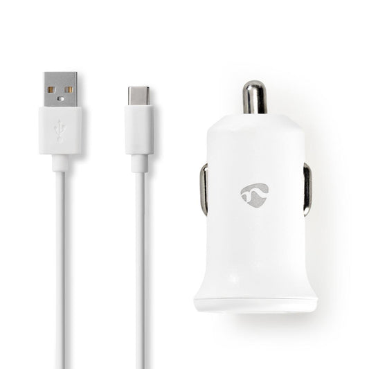 NEDIS CARGADOR DE COCHE | 1X 2,4 A | PUERTO: 1X USB-A | USB-C (SUELTO) CABLE | 1.00 M | 12 W