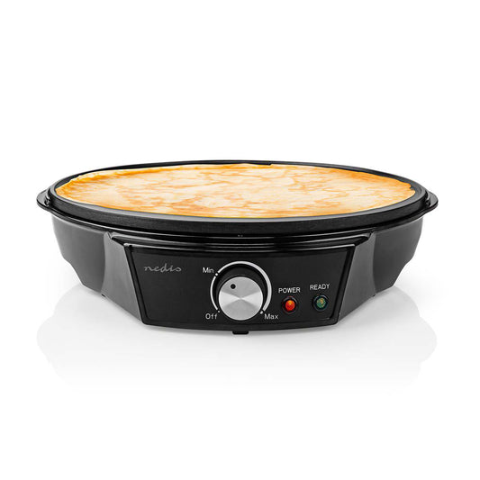 NEDIS CREPERA | DIAMETRO: 300 MM | 1200 W  | AJUSTE DE TEMPERATURA | LUZ INDICADORA | NEGRO | METAL