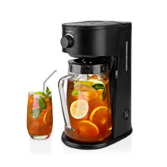 NEDIS MAQUINA DE CAFE & TE HELADO | CAFE FILTRADO | 2.5 L | 6 COPAS | NEGRO