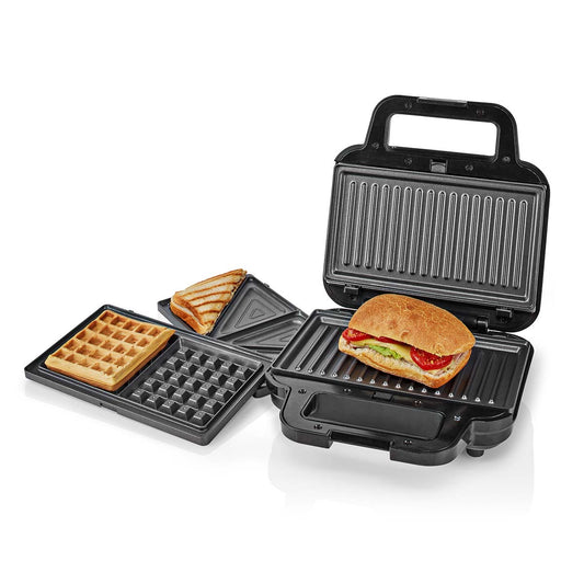 NEDIS MULTI GRILL | GRILL / SANDWICH / WAFFLE | 700 W | 22 X 12.5 CM | CONTROL