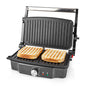 NEDIS PARRILLA DE CONTACTO | 1500 W | CONTROL DE TEMPERATURA AJUSTABLE | ACERO INOXIDABLE / PLASTICO