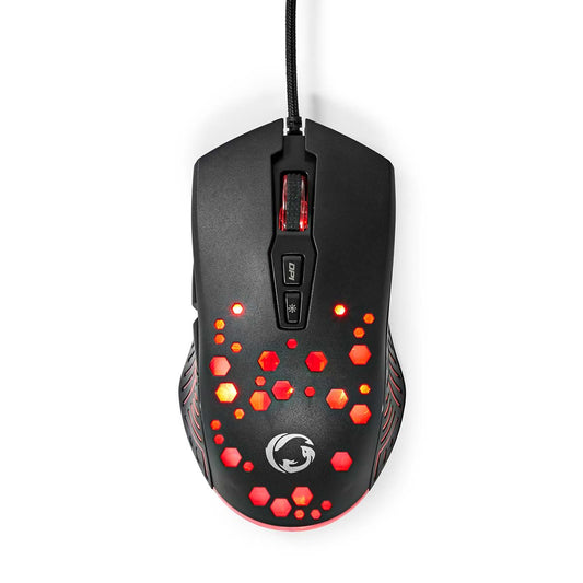 NEDIS GAMING MOUSE | 1.5M CABLE | ADJUSTABLE DPI | 7 PROGRAMMABLE BUTTONS | RIGHT-HANDED R