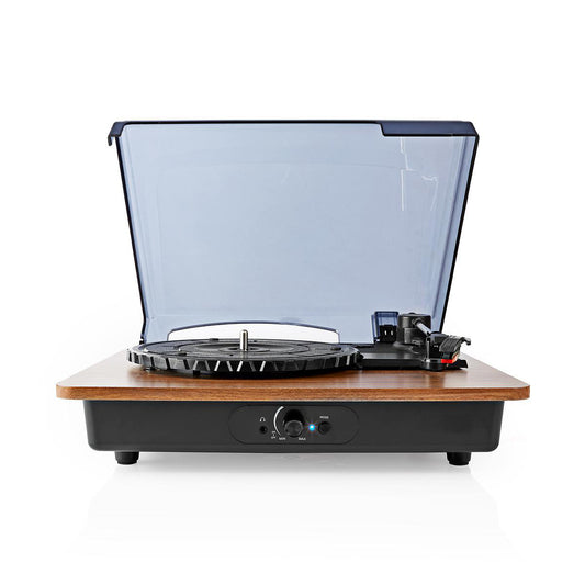 NEDIS TOCADISCOS |33 | 45 | 78 RPM | BLUETOOTH® |9 W | ABS | MDF | MARRÓN | NEG