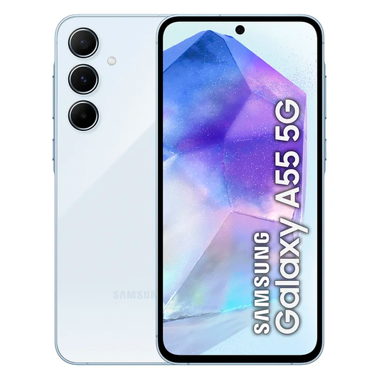 SAMSUNG A55 6,60" FHD+ A556 8GB/128GB 32MP/50MP (5G) DS INCRÍVEL AZUL GELO